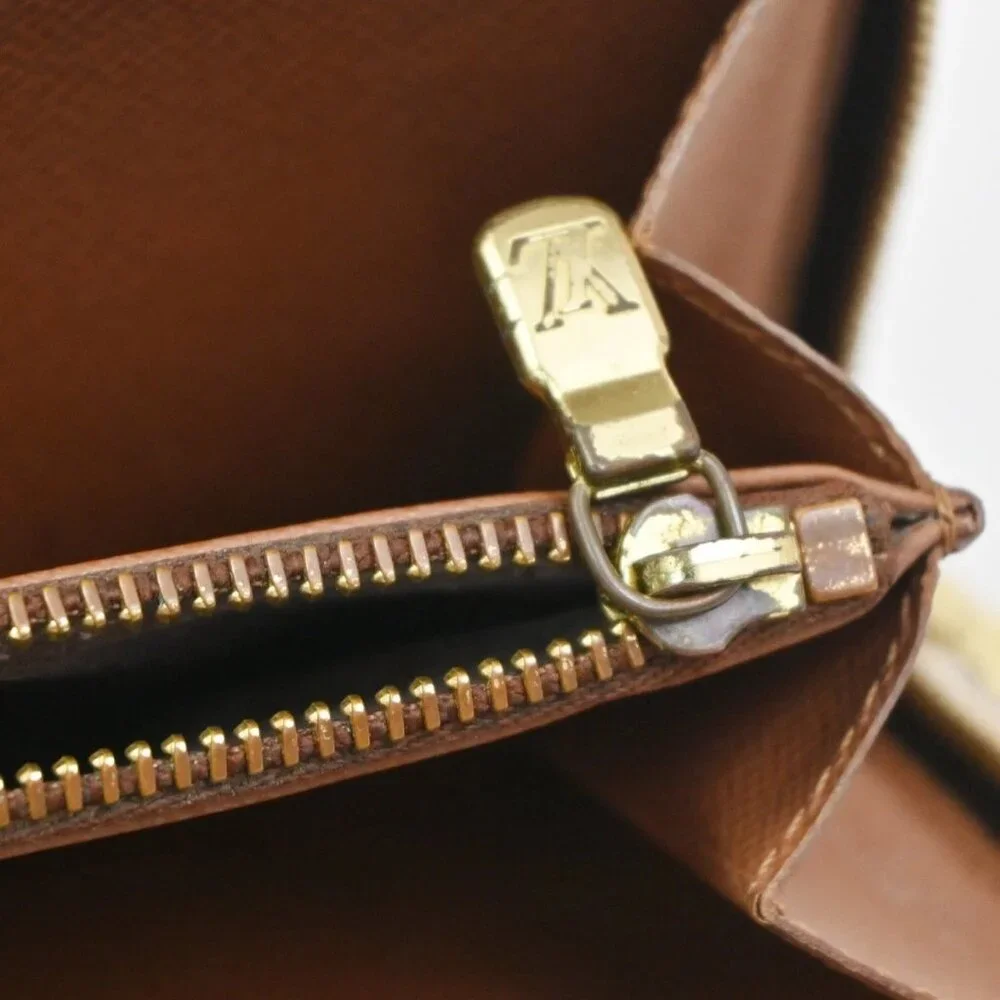 LOUIS VUITTON LV Logo 2 Set Zipper Wallet Monogram Damier Leather Brown 64KC511 - Picture 6 of 13